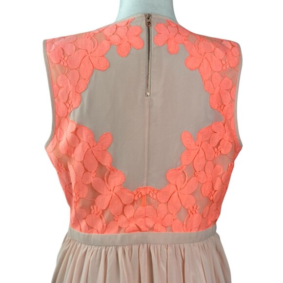 Ted Baker London Vember Lace Colorblock Mini Dress Cocktail Formal Womens Sz 10 - Picture 10 of 11